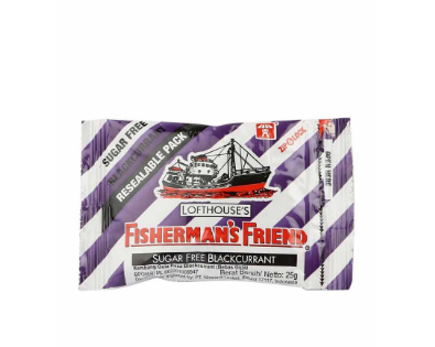 Fishermans Candy Sugar Free Blackcurrant 25G