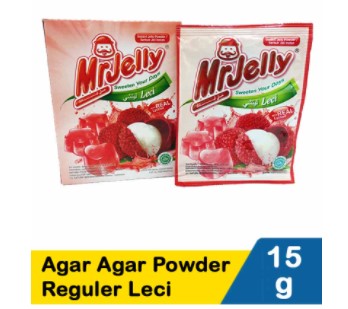Mr Jelly Agar Agar Powder Reguler Leci 15G