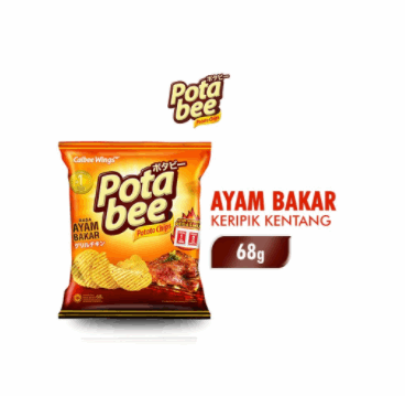 Potabee Snack Potato Chips Ayam Bakar 68G