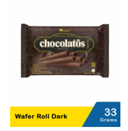 Chocolatos,Wafer Roll Dark 27G