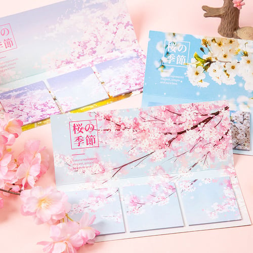 Sakura Flower Series Sticky Notes Set - Catatan Tempel - Notes