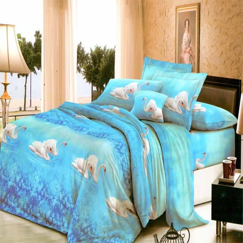 ROSEWELL Bed Cover Double Microtex Disperse 180x200cm Swan