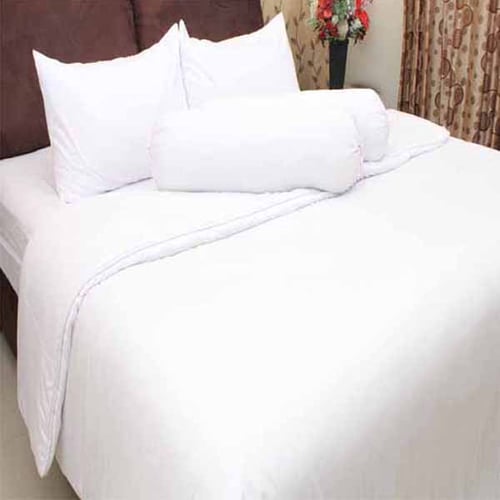 ROSEWELL Bed Cover Microtex Disperse Polos 180x200cm Putih