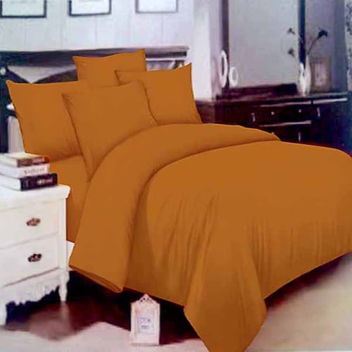ROSEWELL Bed Cover Microtex Disperse 180x200cm Coklat Gold