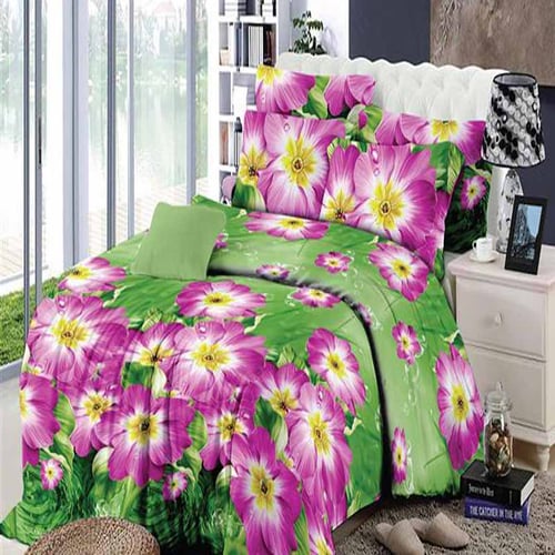 Rosewell Bed Cover Double Microtex Disperse 180x200cm -  Adolft Rose