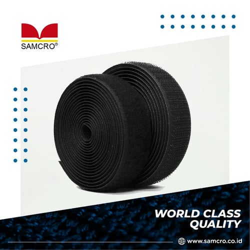 Perekat -Velcro Tape- Black 10mm