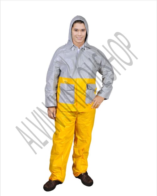 Jas Hujan Jaket Celana Premium Kombinasi Kuning