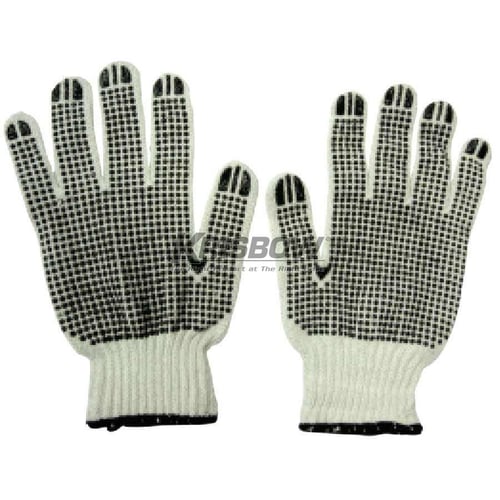 Sarung Tangan Glove Cotton Pvc Dots White Krisbow KW1000401