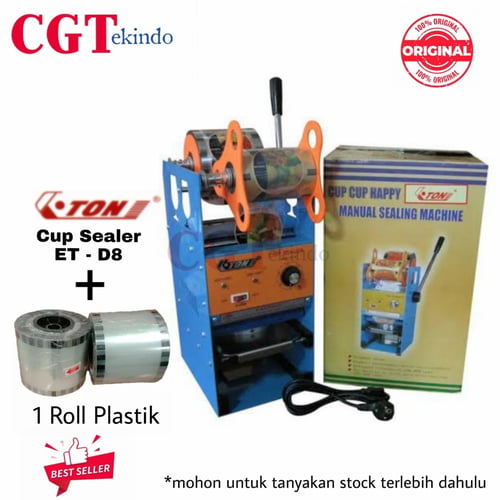 Mesin Cup Sealer / Penyegel Gelas Manual Eton ET-D8 + Roll Plastik