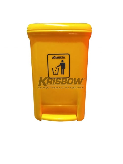 Tempat Sampah Dust Bin Yellow 8L With Pedal Krisbow 10154255