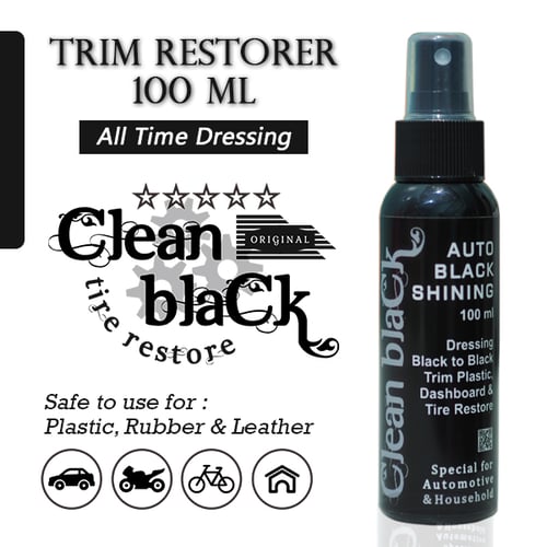 Trim Plastic Restorer - Dressing Black - Tire Restore - Spray 100ml