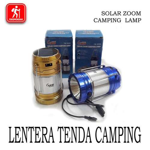 Lampu Tenda Zoom Solar Cell Lentera Camping Tarik Langsung Nyala XRB