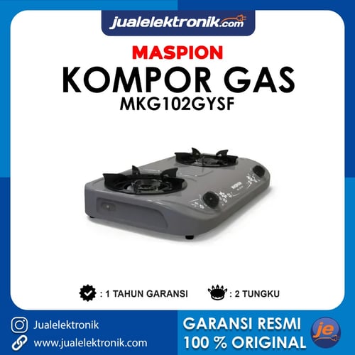 Maspion Kompor Gas 2 Tungku Grey MKG102GYSF