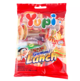 YUPI Jelly Candy Lunch 95 Gr - Permen Kunyah Bentuk Makanan