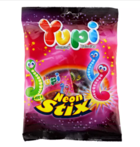 YUPI Jelly Candy Neon Stix 120 Gr - Permen Kunyah