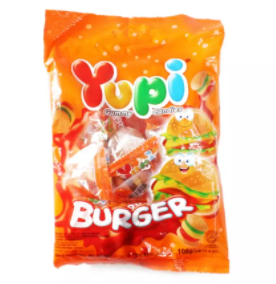YUPI Jelly Burger Candies 108 Gr - Permen Kunyah Bentuk Burger
