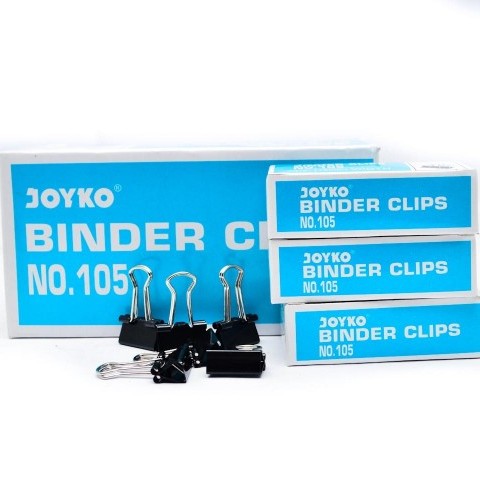 JOYKO Binder Clip No.105 Hitam 1 Gross Isi 12 Pack