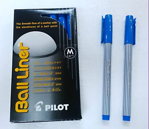 PILOT Pulpen Ball Liner Medium 0.8mm Biru