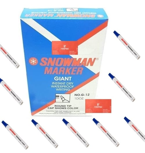 SNOWMAN Marker Permanent G12 Biru