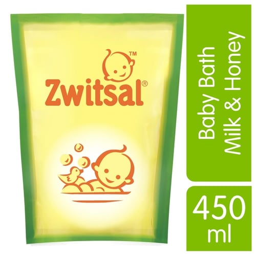 ZWITSAL BABY BATH NATURAL MILK HONEY REFILL 450 ML