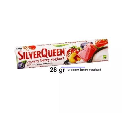 SILVERQUEEN Very Berry Yoghurt Chocolate - SILVER QUEEN Cokelat Kacang Yogurt - Pack Kecil