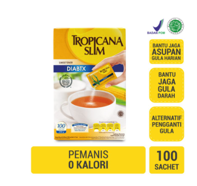 Tropicana Slim No Calorine Sweetener Diabetic 100X2g