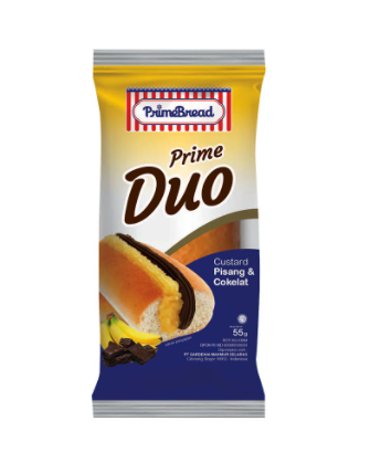 Prime Bread Duo Custard Pisang & Cokelat