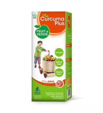 Curcuma Fruit & Veggie Orang 100ml ( 1 dus isi 40 botol)