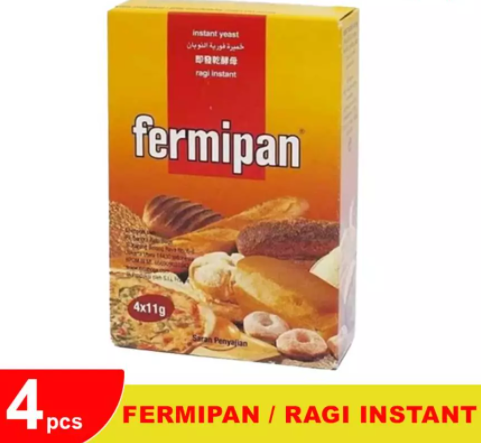 FERMIPAN / RAGI INSTANT (1 BOX ISI 4 PCS) x 11GR - BAHAN PEMBUAT KUE