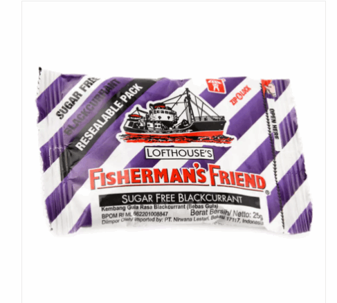 FISHERMANS FRIEND Sugar Free Blackcurrant 25 Gr - Permen Menthol