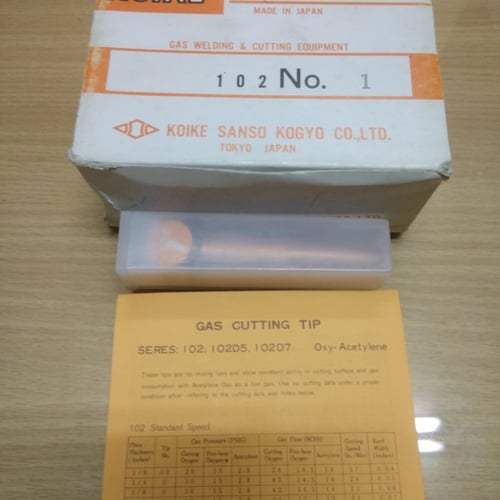 Cutting Tip Koike 102 No.1 Acetylene