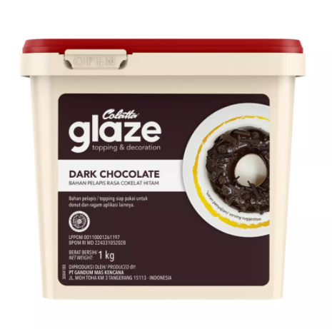 Colatta Glaze Dark Toping Rasa Cokelat Hitam 1 Kg