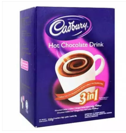 Cadbury Hot Chocolate Drink 3 In 1 3X30gr
