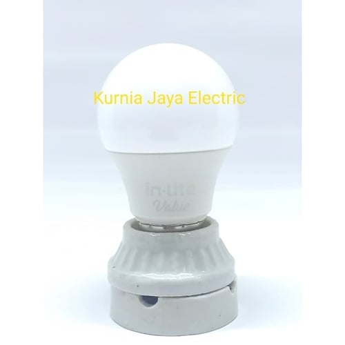 Lampu Led Bulb 5W Kuning Warm White In-Lite E27 220V