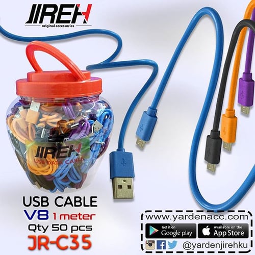 Kabel Toples Jireh Colour V8 C-35 – WHITE