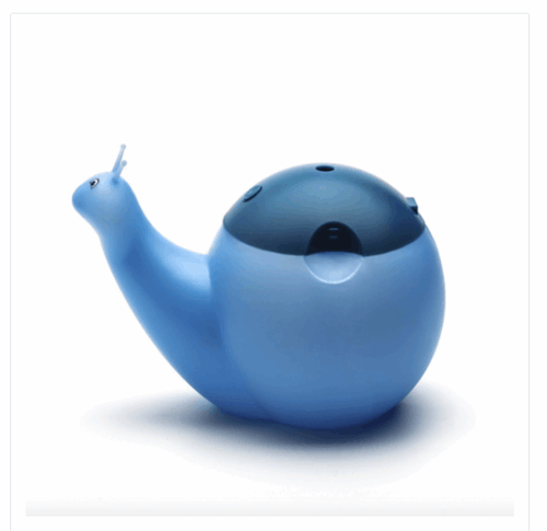Lovely Snail Shape Humidifier Diffuser Cool Mist Color LED 550ml Blue