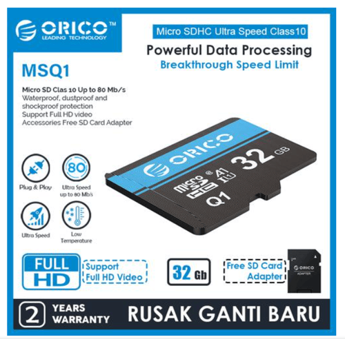 ORICO Micro SD Memory Card MSQ1 32GB