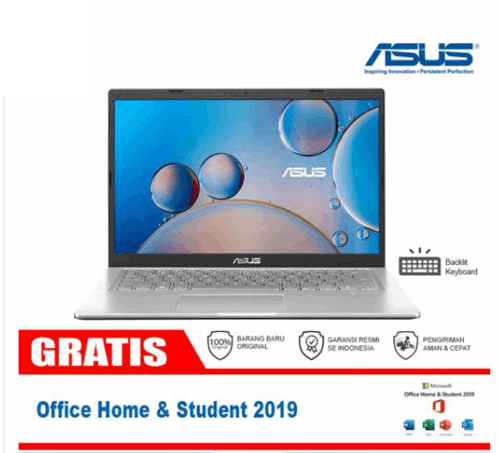Asus VivoBook A416JAO-VIPS523 /Core i5-1035G1/4GB/256GB SSD/14/Win 10 Home+OHS 2019/Transparent Silver