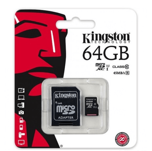 KINGSTON MicroSDXC 64GB Class 10 SDC10G2/64GBFR