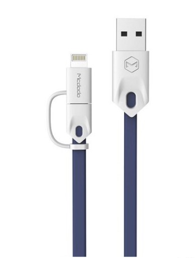 MCDODO Gorgeous 2 in 1 Data Cable Lightning + Micro USB to USB AM 1M