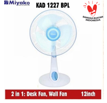 Miyako Kipas Angin KAD-1227B 2in1 12 inch Stand Fan Kipas Meja Dinding
