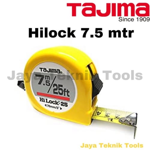 Meteran Hi-Lock Tajima 7,5 meter Kuning Measuring Tape