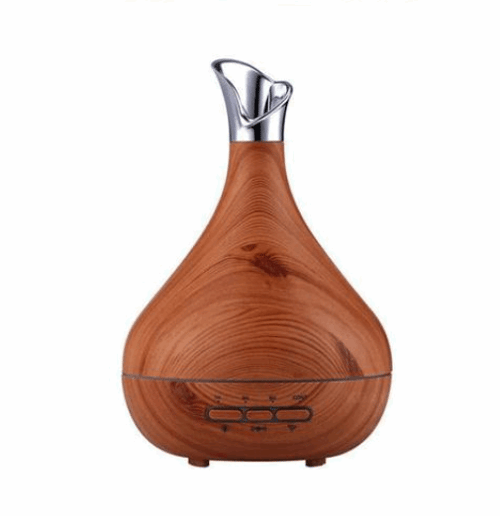 H29 - Wooden Humidifier Aroma Diffuser 7 Color LED Light 300ml Brown