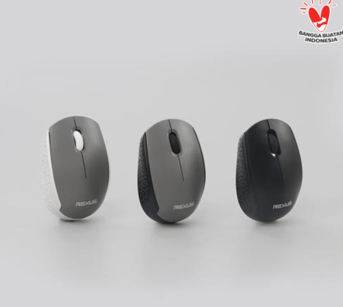 Rexus Q30 Silent Click Mouse Wireless Office - White Grey Black Grey