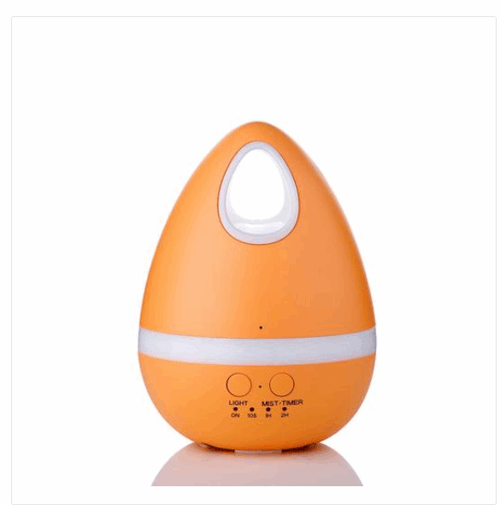 Egg Air Humidifier Aroma Diffuser Gradient Light 7 Colour 200ml Orange