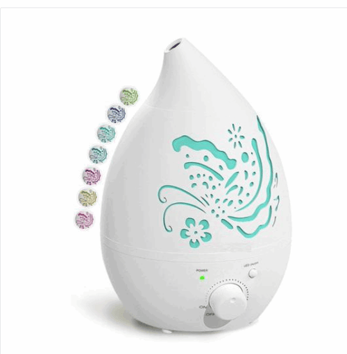 Carved Design Air Humidifier Ultasonic Aroma Diffuser - 1.3L