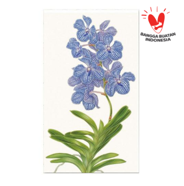 Grosir Murah Hiasan Dinding Poster Kayu Bunga Biru