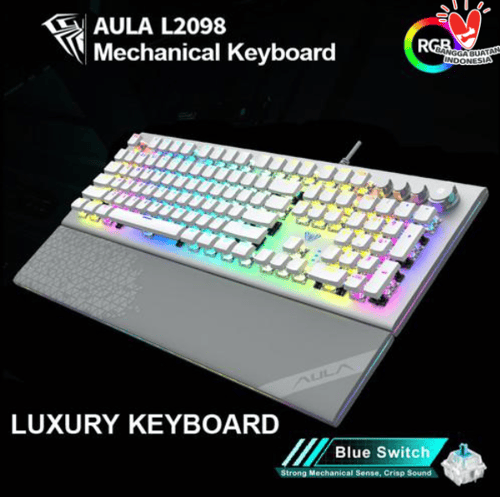 Luxury Keyboard Gaming Multimedia Mechanical AULA L2098 FULL RGB