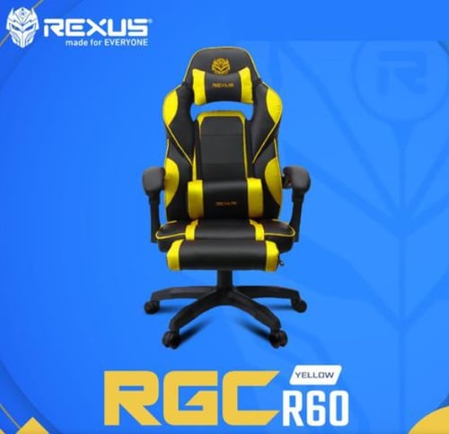Rexus RGC R60 Gaming Chair with Footrest Yellow