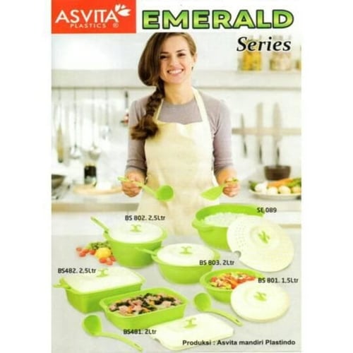 Asvita Emerald Family Set 6 Pcs Green Hijau